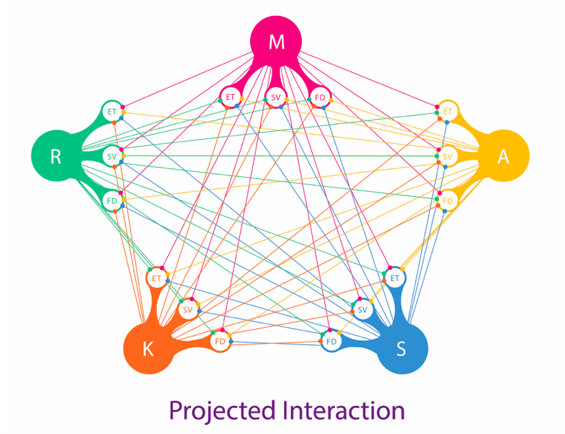 Fig 4: This diagram conveys the anticipated level of interaction among students.