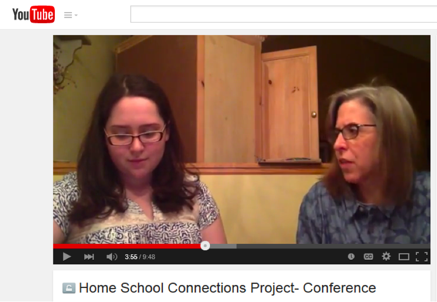 This is a screenshot of a YouTube video depicting an undergraduate student conducting a mock Parent-Teacher Conference.