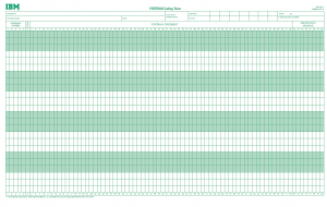 IBM Fortran Coding Sheet