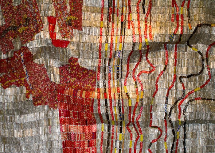 Sculpture (Detail) by El Anatsui / Jack Shainman Gallery / The Armory Show 2010 /