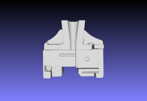 Rotating gif of a 3D-modeled hand mould.
